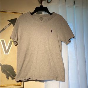 Gray polo tee